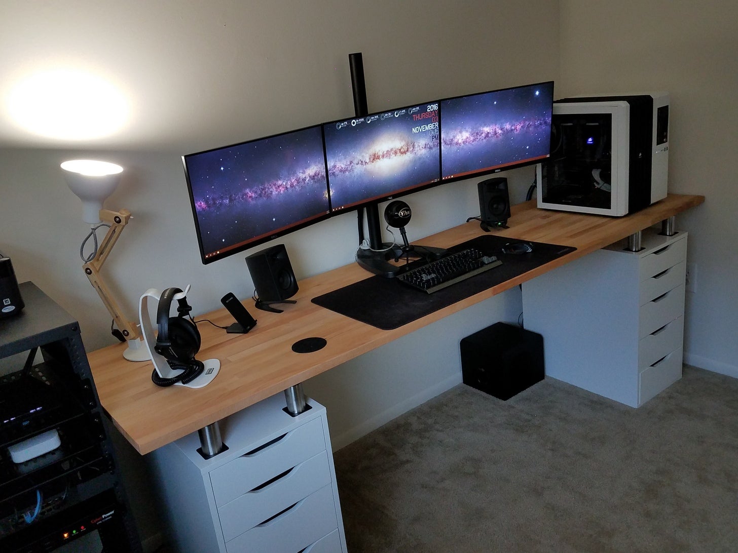 three monitors